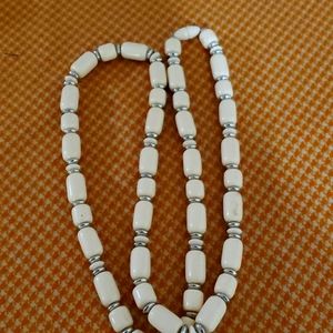 Vintage White Necklace 16"